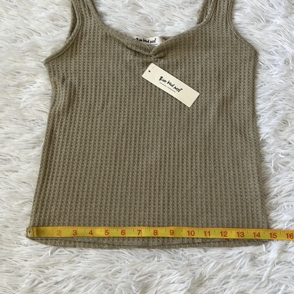 Three Bird Nest - Women’s Waffle Tank Top - Sage - Picture 5 of 10